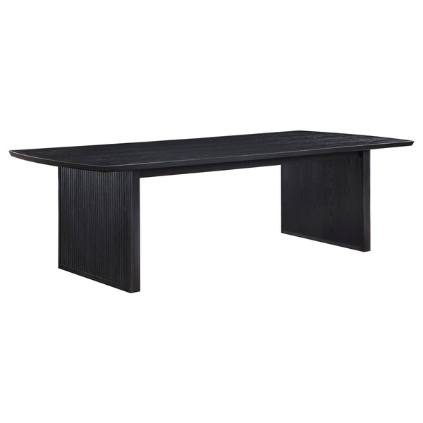 Brookmead Black Rectangular Dining Table with 18" Removable Extension Leaf