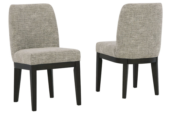 Burkhaus Beige/Dark Brown Dining Chair, Set of 2