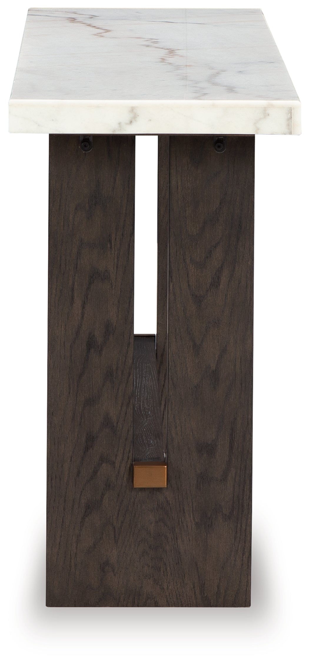 Burkhaus White/Dark Brown Sofa Table from Ashley - Luna Furniture