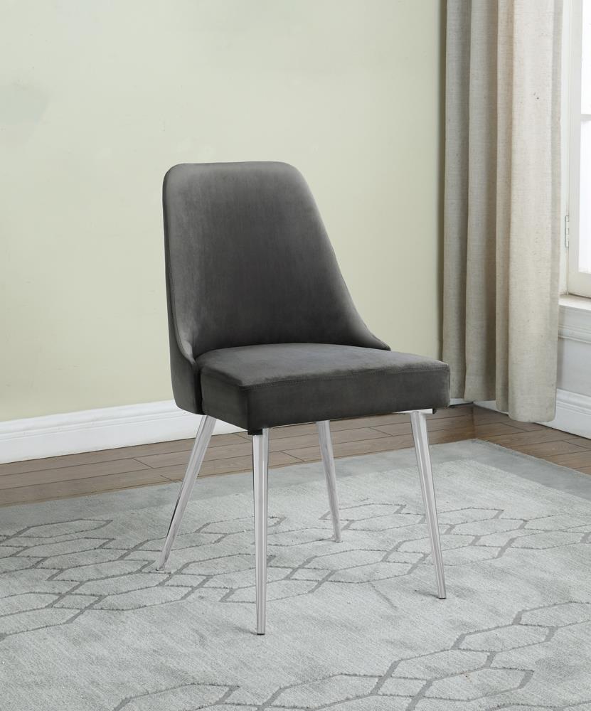 Cabianca Gray Curved Back Side Chairs, Set of 2 from Coaster - Luna Furniture