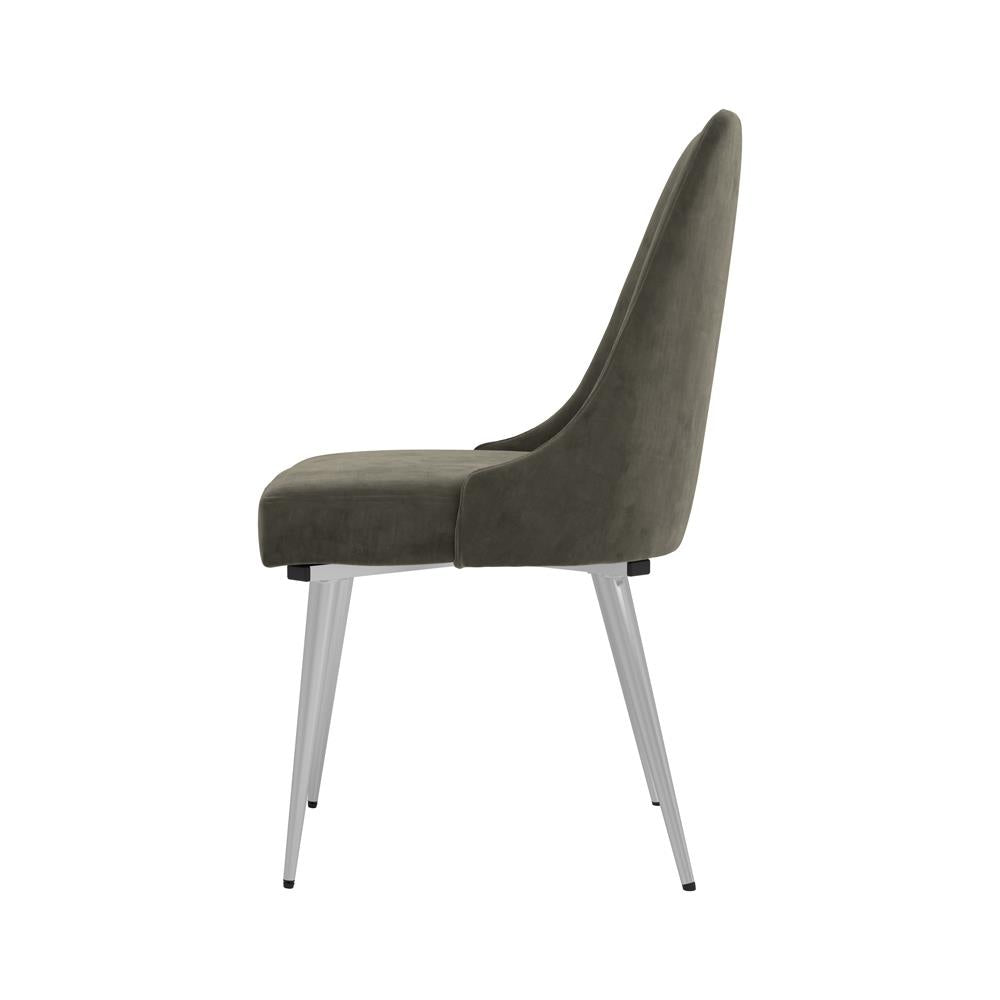Cabianca Gray Curved Back Side Chairs, Set of 2 from Coaster - Luna Furniture