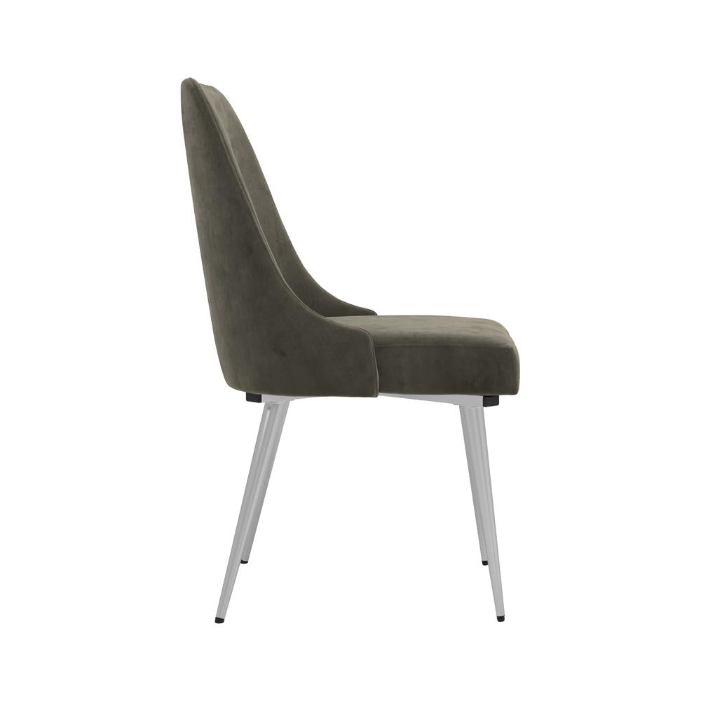 Cabianca Gray Curved Back Side Chairs, Set of 2 from Coaster - Luna Furniture