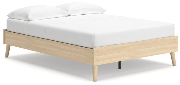 Cabinella Tan Full Platform Base Bed