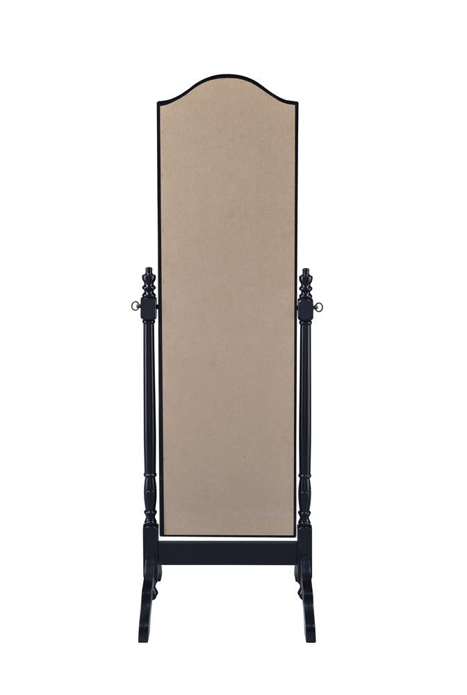 Cabot Black Rectangular Cheval Mirror with Arched Top from Coaster - Luna Furniture
