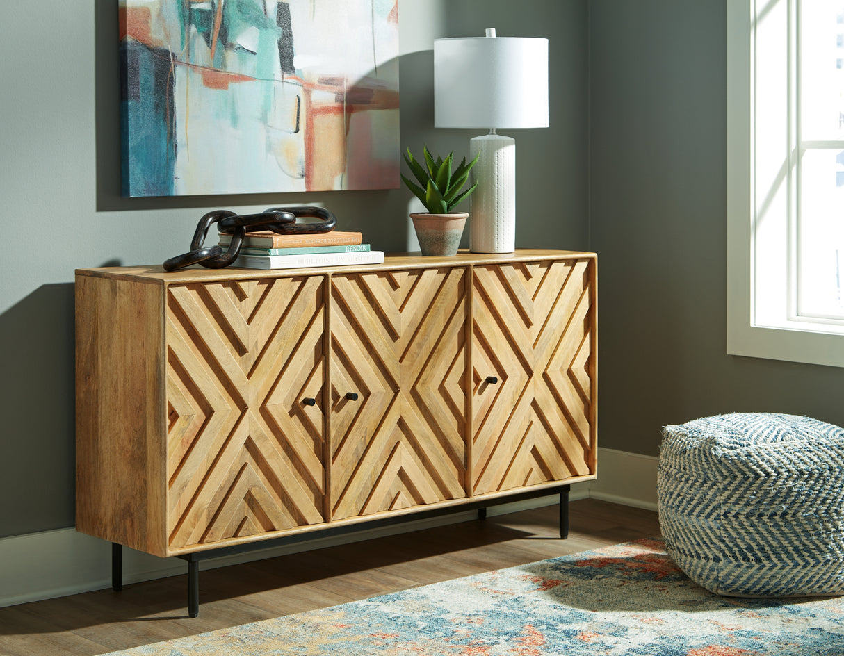 Cadewick Natural Accent Cabinet from Ashley - Luna Furniture