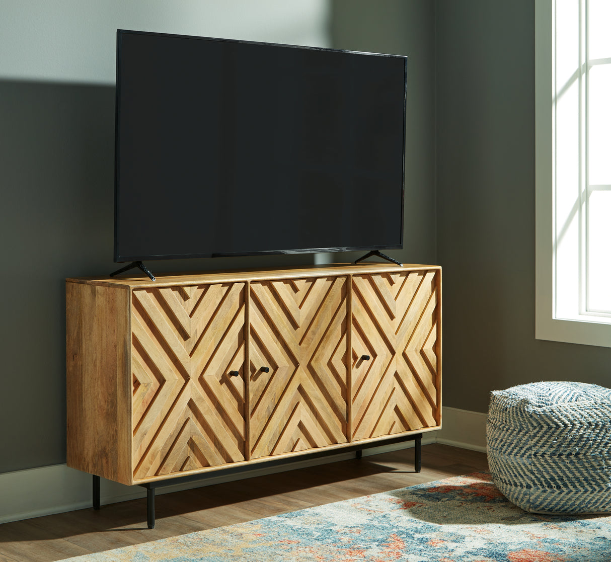 Cadewick Natural Accent Cabinet from Ashley - Luna Furniture