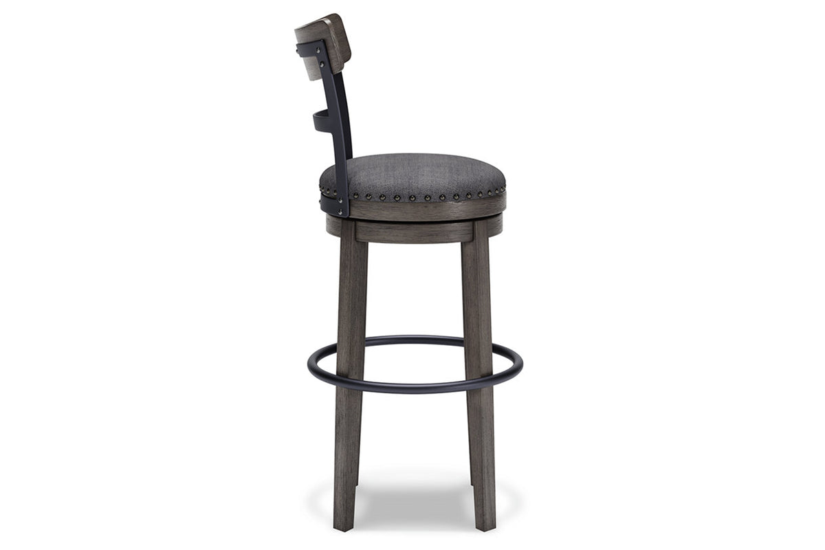 Caitbrook Gray Bar Height Barstool from Ashley Furniture - Luna Furniture