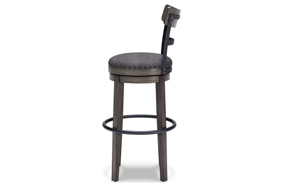 Caitbrook Gray Bar Height Barstool from Ashley Furniture - Luna Furniture