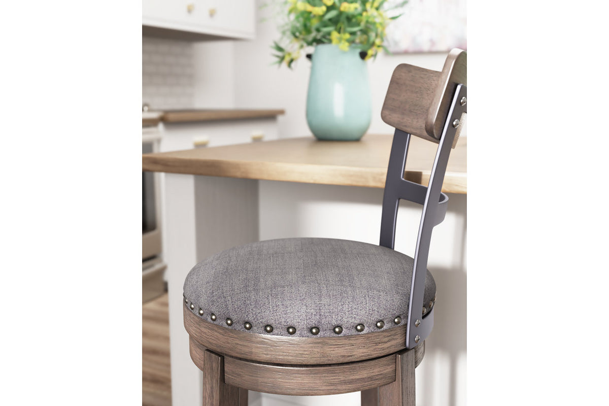 Caitbrook Gray Bar Height Barstool from Ashley Furniture - Luna Furniture
