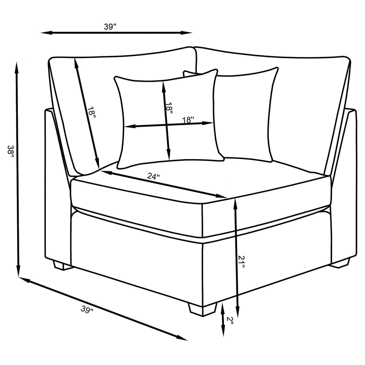 Cambria Gray Upholstered 4-Piece Modular Sectional from Coaster - Luna Furniture