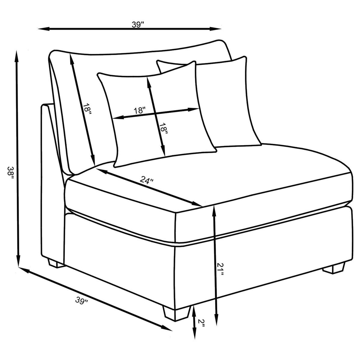 Cambria Gray Upholstered 6-Piece Modular Sectional from Coaster - Luna Furniture