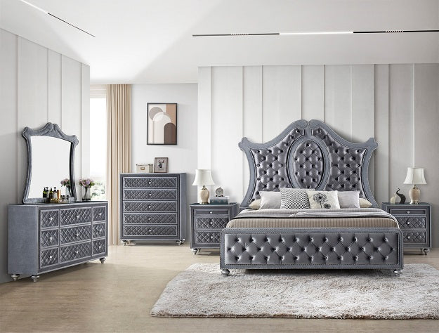 Cameo Gray Bedroom Mirror (Mirror Only) from Crown Mark - Luna Furniture