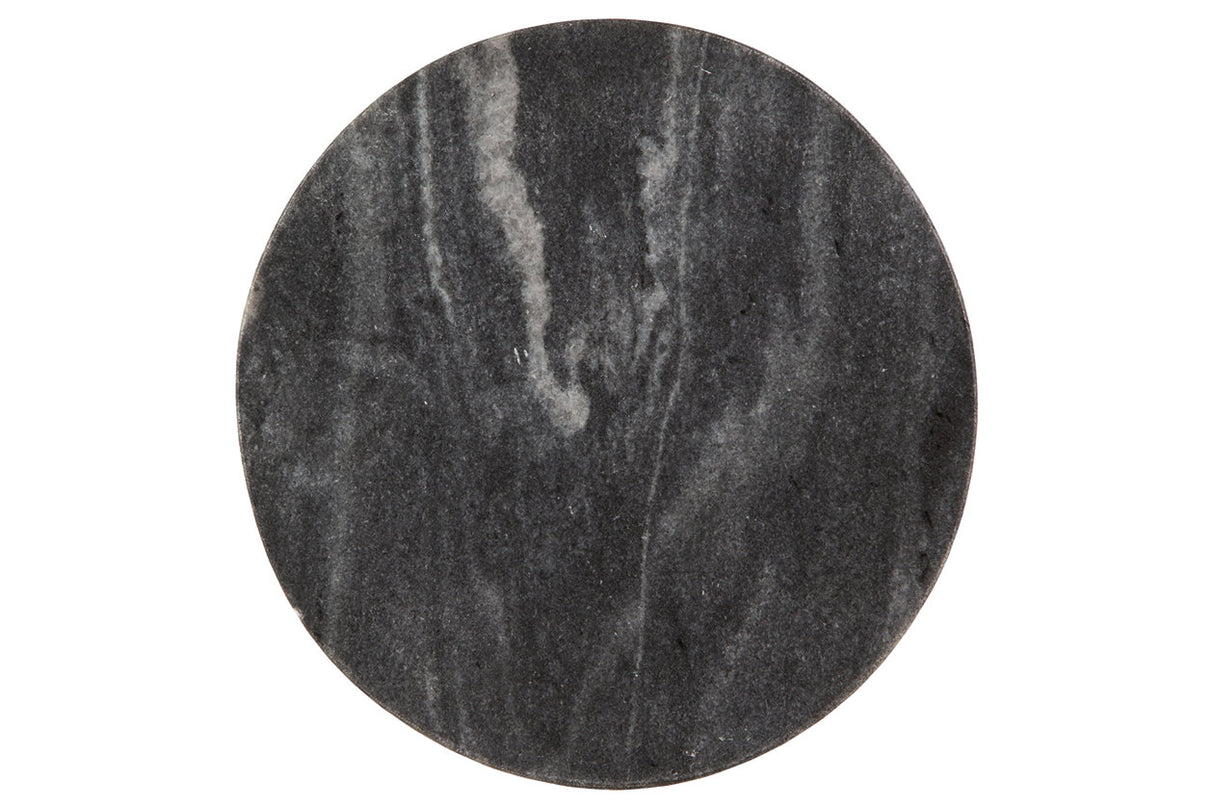 Caramont Black/White/Gold Finish Accent Table from Ashley - Luna Furniture