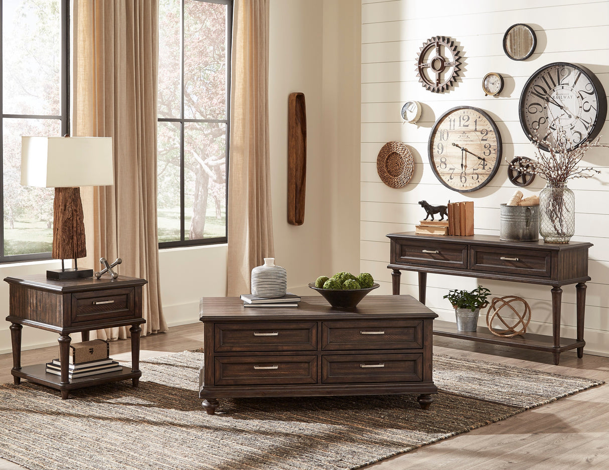 Cardano Driftwood Charcoal End Table from Homelegance - Luna Furniture