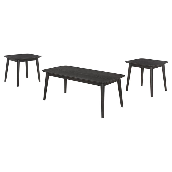 Carey Black 3-Piece Coffee and End Tables Set
