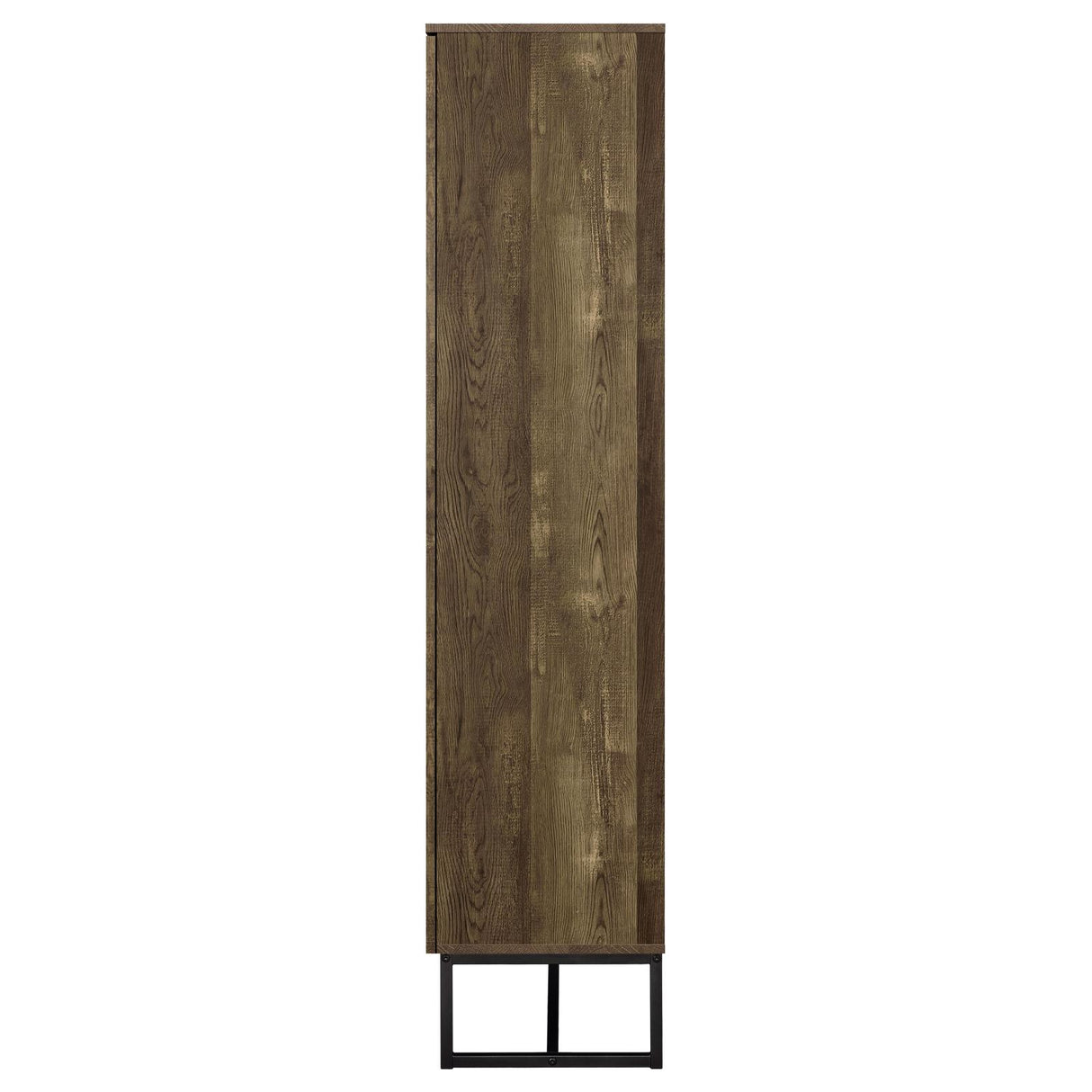 Carolyn Rustic Oak and Gunmetal 2-Door Accent Cabinet from Coaster - Luna Furniture
