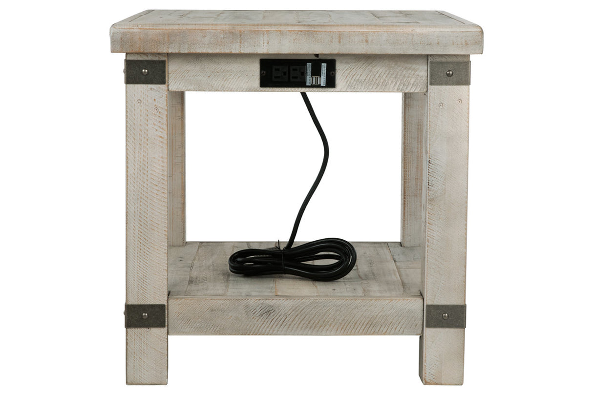 Carynhurst White Wash Gray End Table from Ashley - Luna Furniture