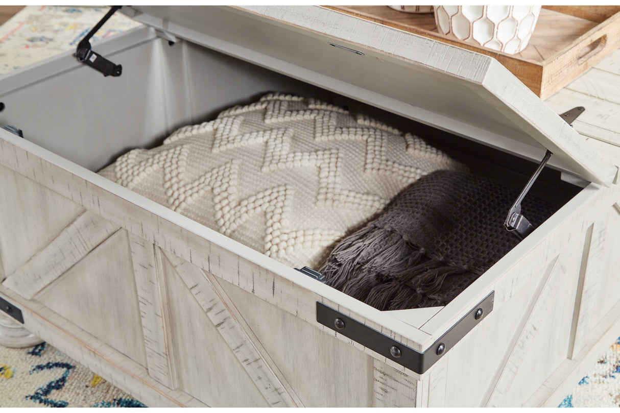 Carynhurst Whitewash Coffee Table from Ashley - Luna Furniture