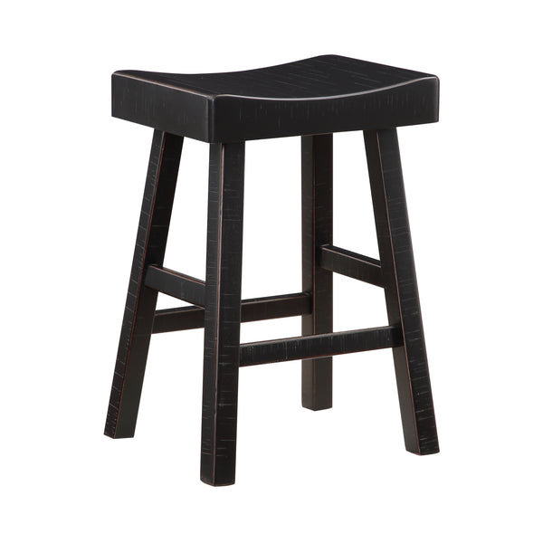 Caspian Black Counter Height Stool, Set of 2