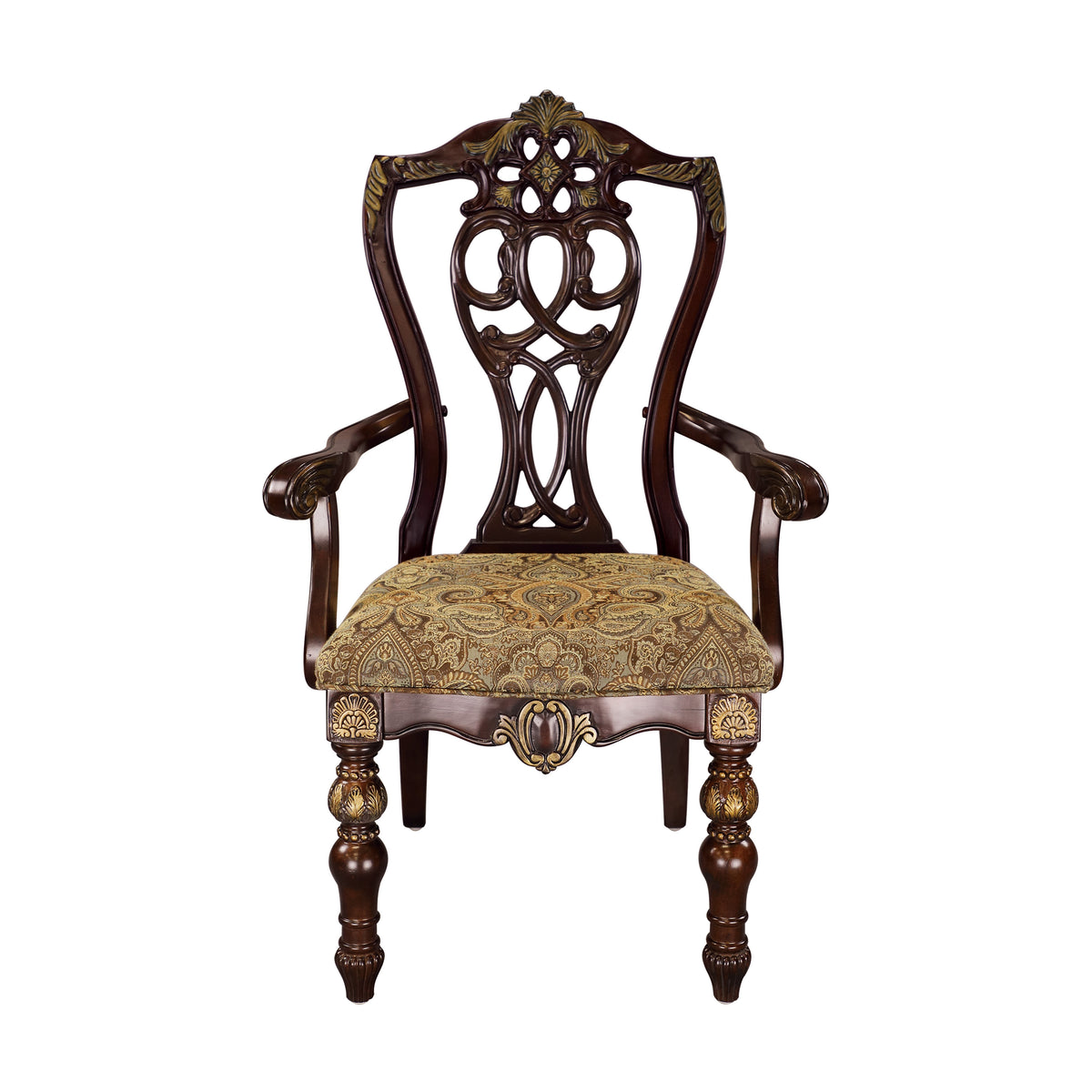 Catalonia Cherry Dining Arm Chair, Set of 2 from Homelegance - Luna Furniture
