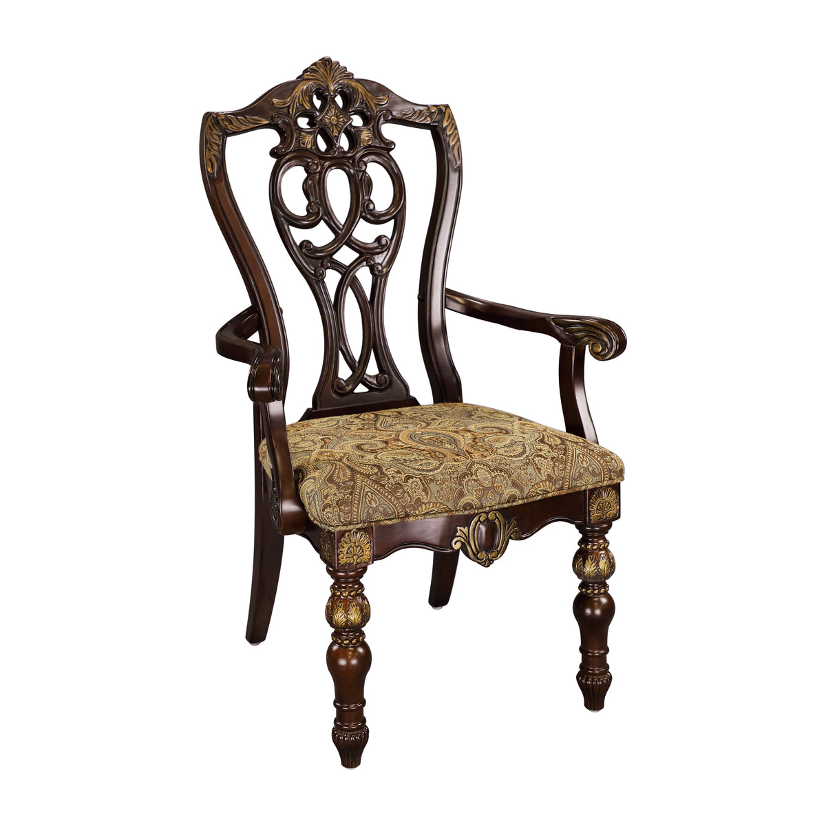 Catalonia Cherry Dining Arm Chair, Set of 2 from Homelegance - Luna Furniture