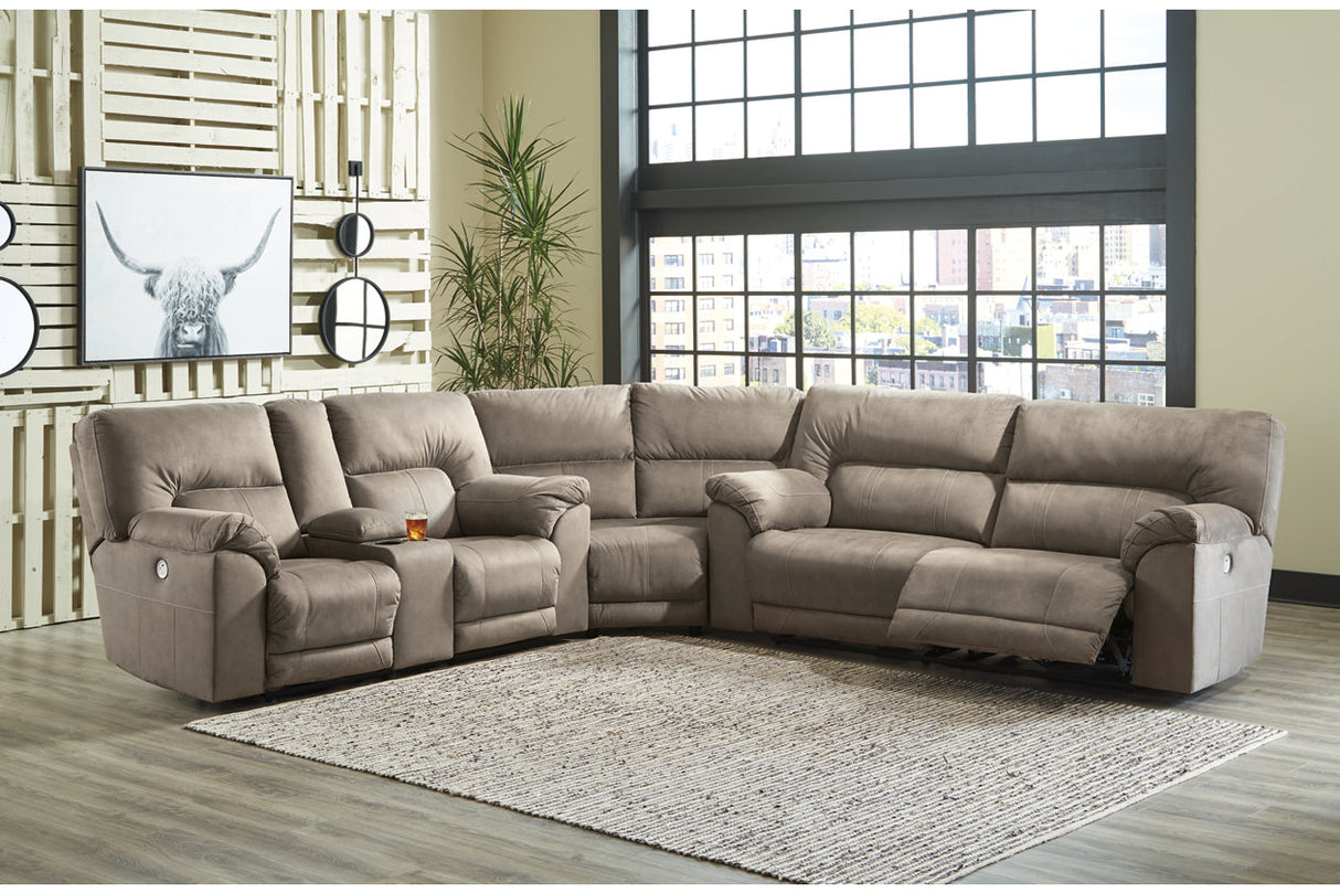 Cavalcade Slate 3-Piece Power Reclining Sectional from Ashley - Luna Furniture