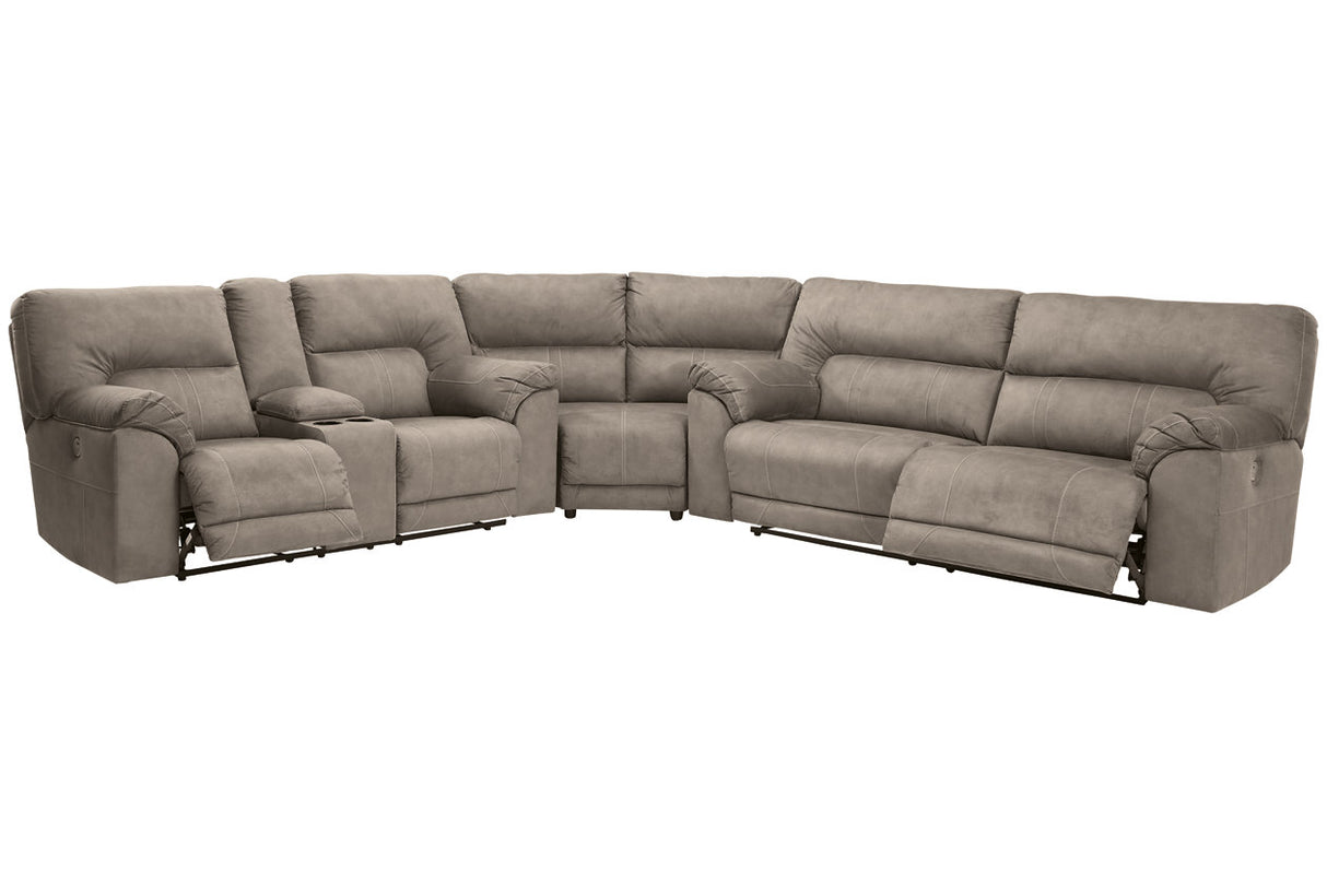 Cavalcade Slate 3-Piece Power Reclining Sectional from Ashley - Luna Furniture