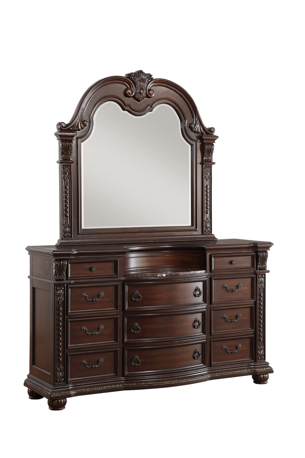Cavalier Dark Cherry Mirror (Mirror Only) from Homelegance - Luna Furniture