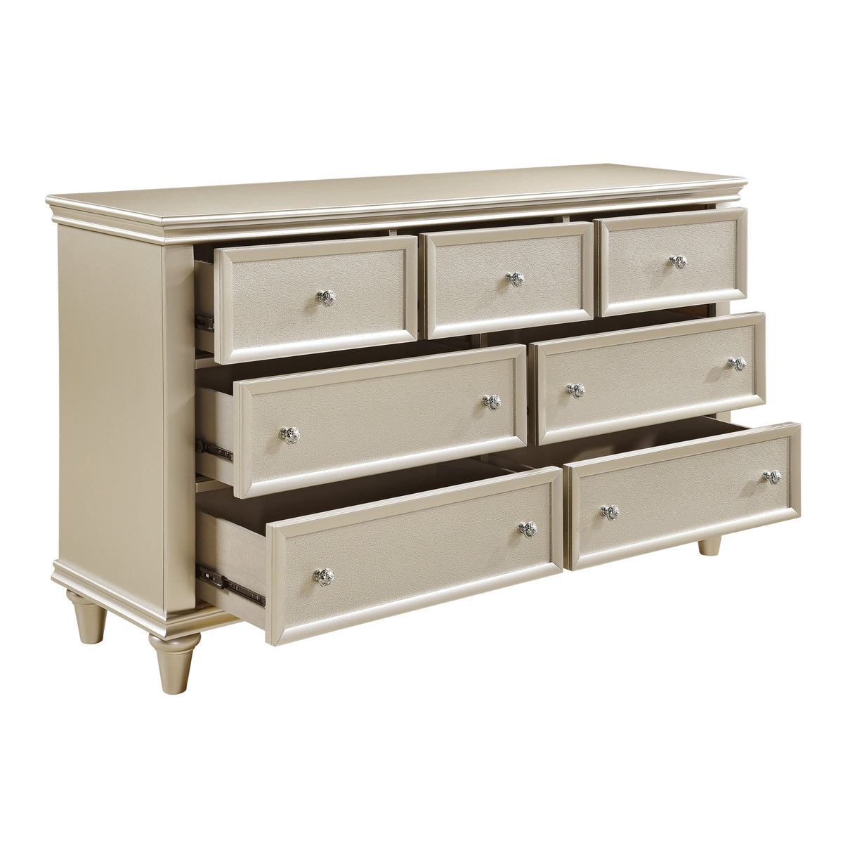 Celandine Silver Upholstered Panel Bedroom Set from Homelegance - Luna Furniture