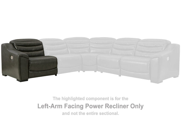 Center Line Dark Gray Left-Arm Facing Power Recliner