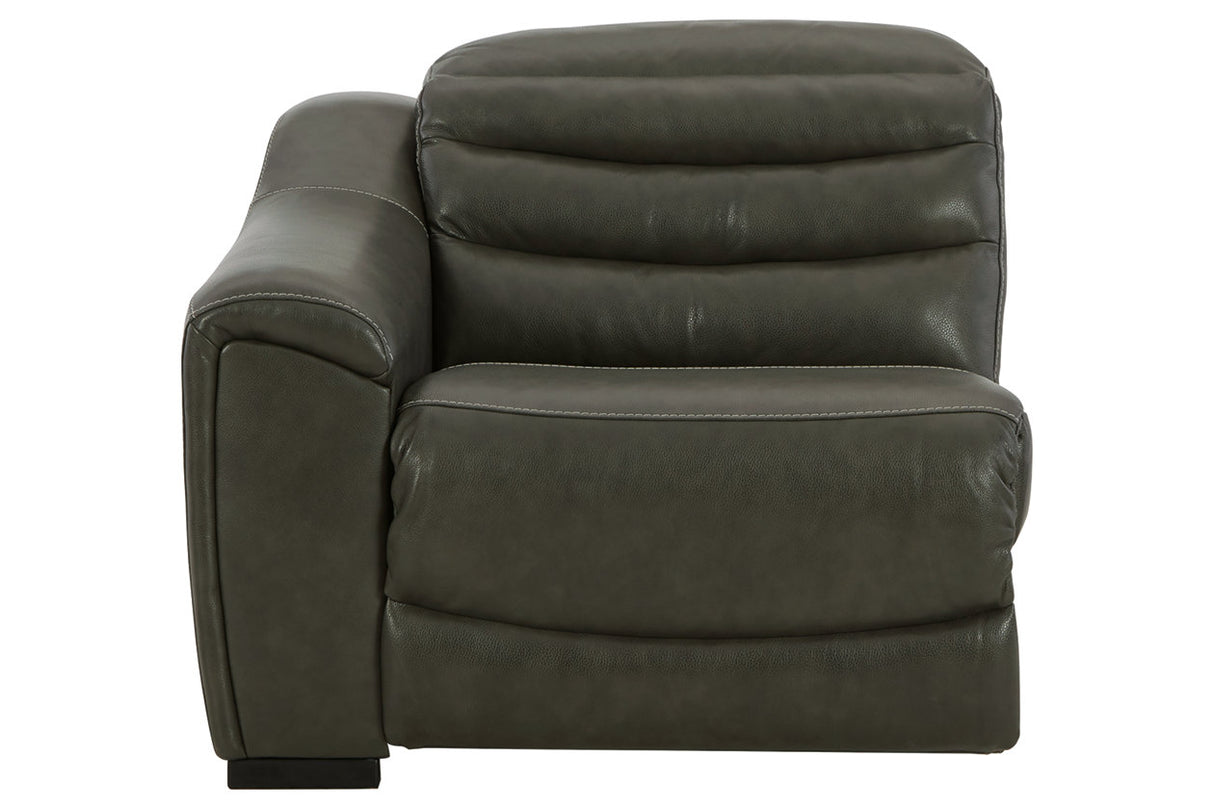 Center Line Dark Gray Left-Arm Facing Power Recliner from Ashley Furniture - Luna Furniture