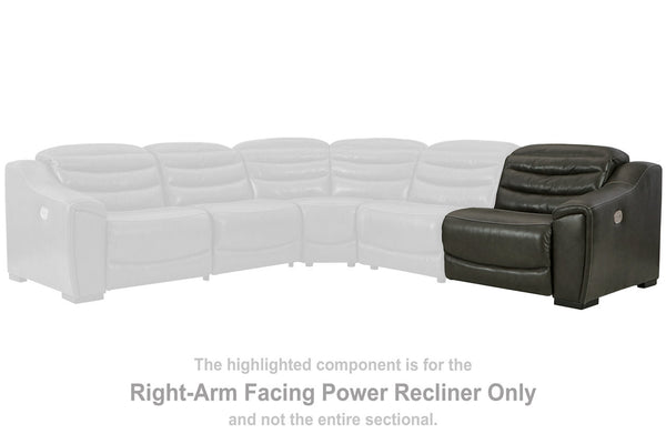 Center Line Dark Gray Right-Arm Facing Power Recliner