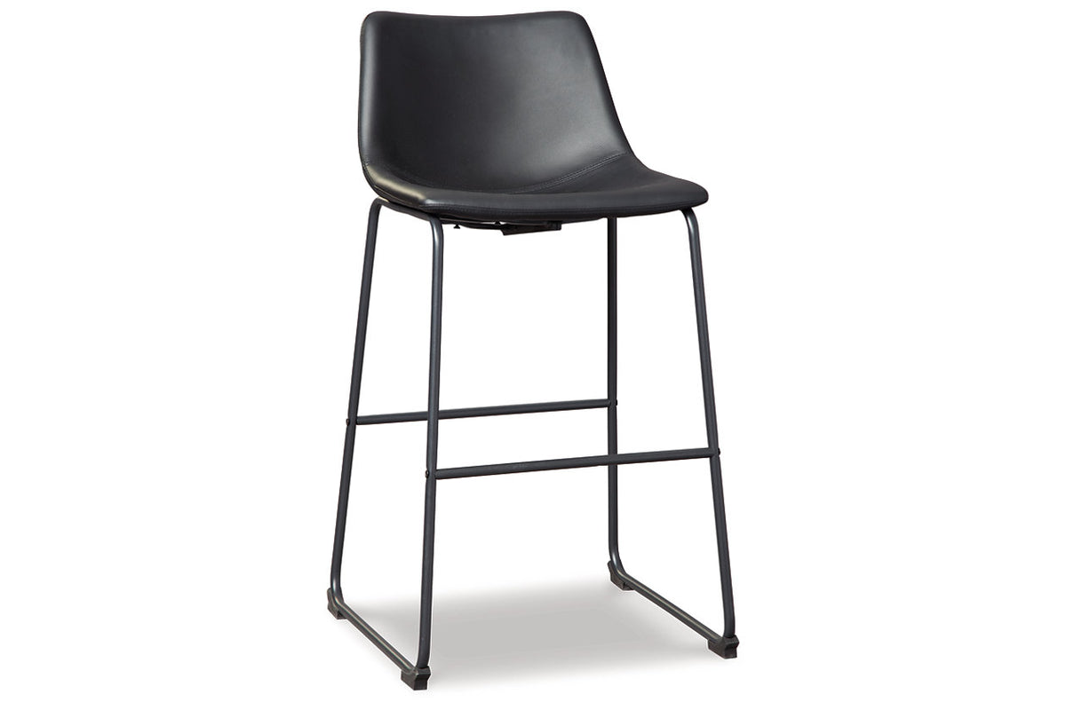 Centiar Black Pub Height Barstool, Set of 2 from Ashley Furniture - Luna Furniture
