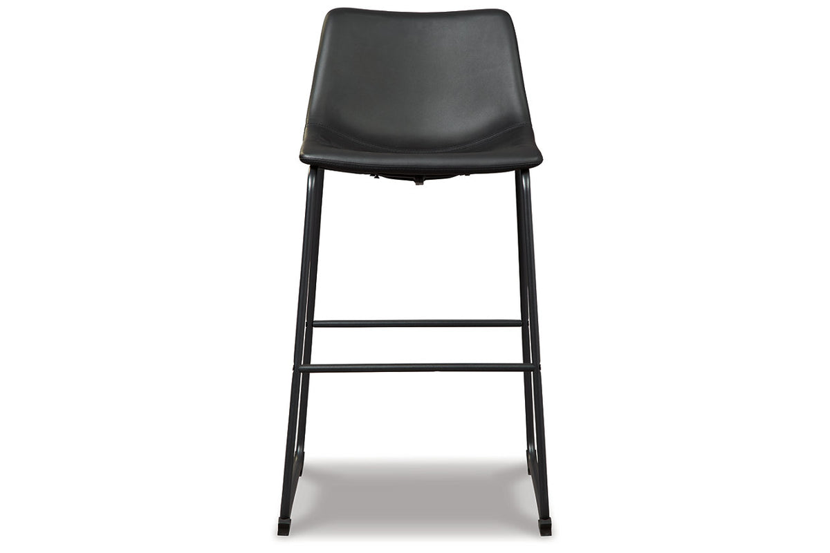 Centiar Black Pub Height Barstool, Set of 2 from Ashley Furniture - Luna Furniture