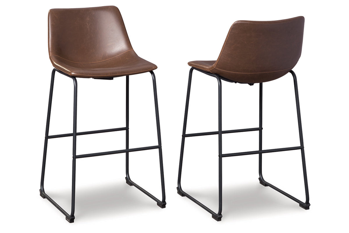 Centiar Brown Pub Height Barstool, Set of 2 from Ashley Furniture - Luna Furniture