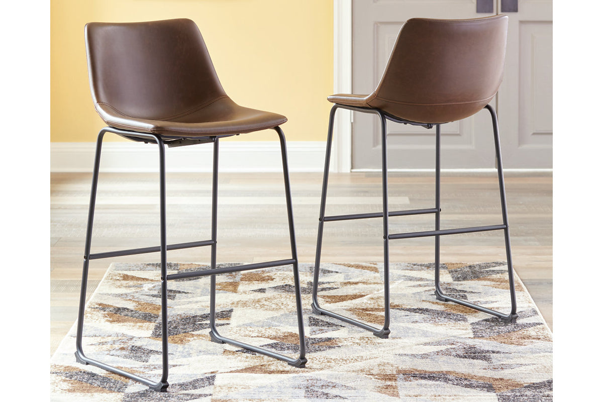 Centiar Brown Pub Height Barstool, Set of 2 from Ashley Furniture - Luna Furniture