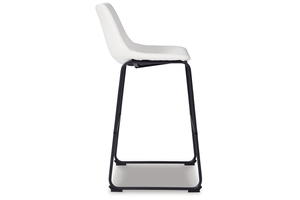 Centiar White Pub Height Barstool, Set of 2 from Ashley - Luna Furniture