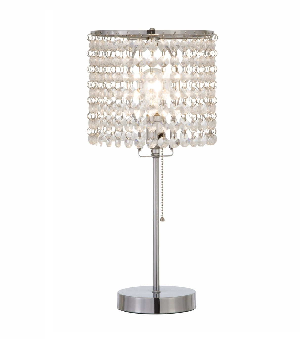Chandelier Chrome 19" Table Lamp from Crown Mark - Luna Furniture