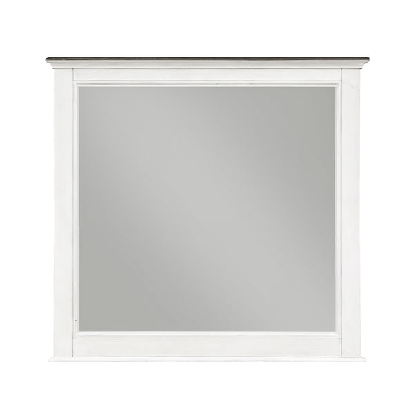 Chesterton Antique White/Dark Brown Mirror (Mirror Only)