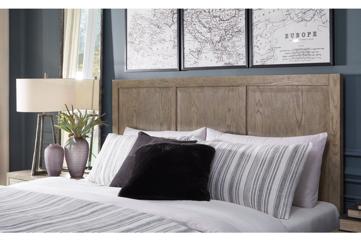 Chrestner Gray King Panel Bed from Ashley - Luna Furniture