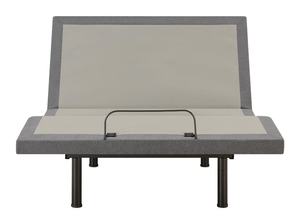 Clara Gray and Black Queen Adjustable Bed Base from Coaster - Luna Furniture