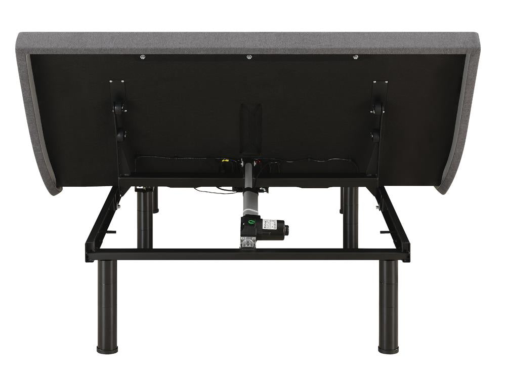 Clara Gray and Black Queen Adjustable Bed Base from Coaster - Luna Furniture