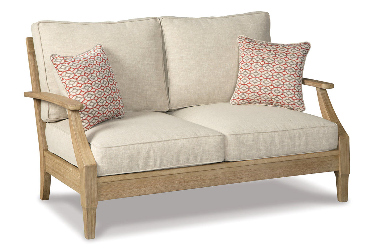 Clare View Beige Loveseat with Cushion from Ashley - Luna Furniture