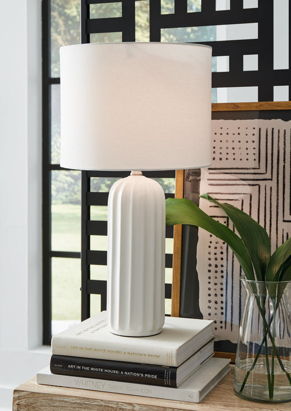 Clarkland White Table Lamp
