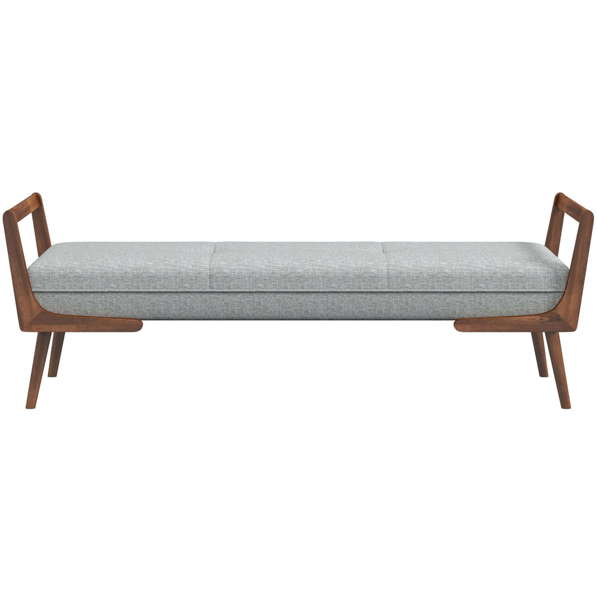 Cora Grey Fabric Bench from Midinmod - Luna Furniture