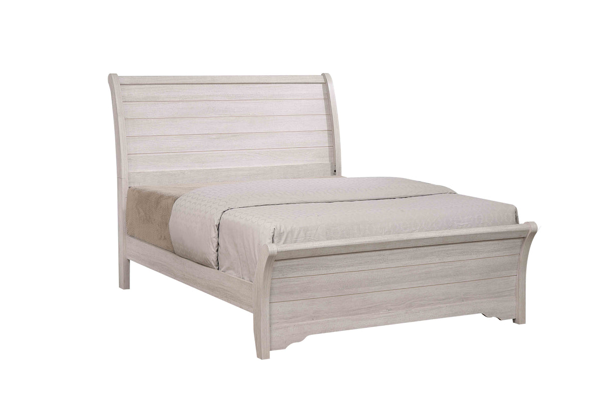 Coralee Chalk/Gray King Sleigh Bed from Crown Mark - Luna Furniture