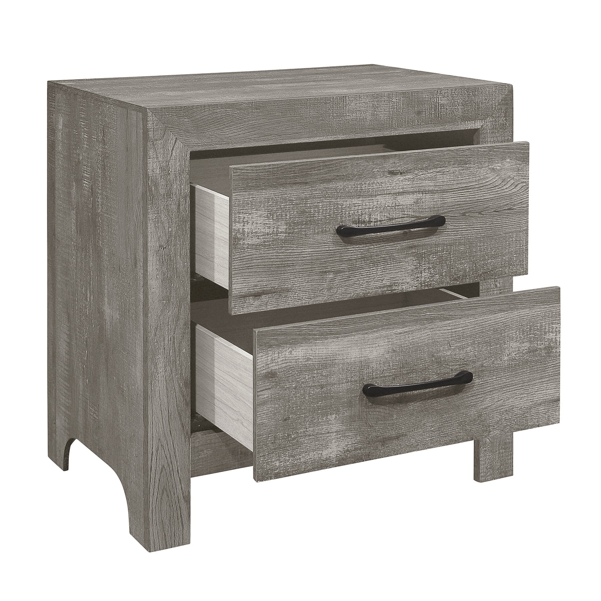Corbin Gray 4-Piece Bedroom Set (Queen Bed, Nightstand, Dresser, Mirror) from Homelegance - Luna Furniture