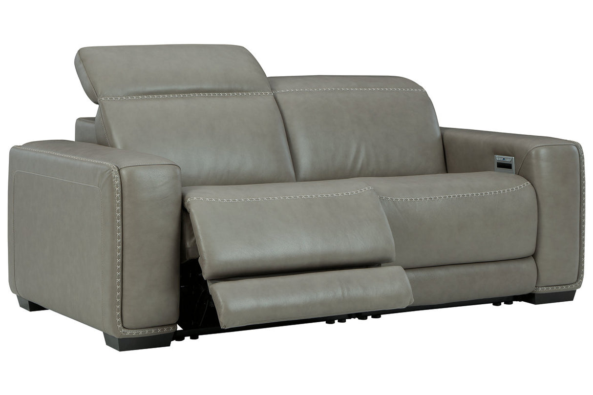 Correze Gray 2-Piece Power Reclining Loveseat from Ashley - Luna Furniture