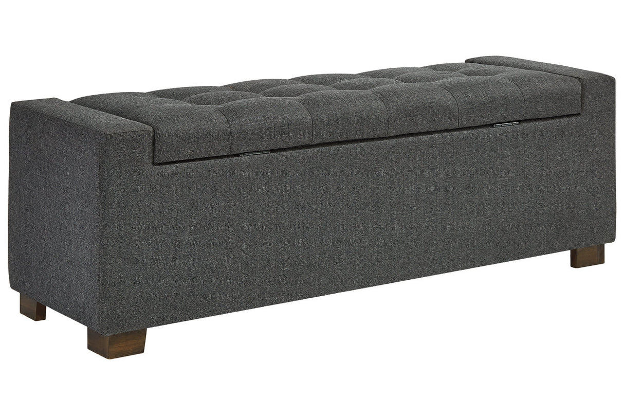 Cortwell Gray Storage Bench from Ashley - Luna Furniture