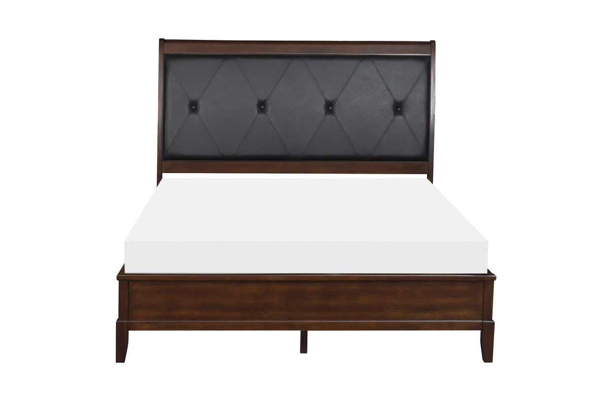 Cotterill Cherry Upholstered Panel Bedroom Set from Homelegance - Luna Furniture